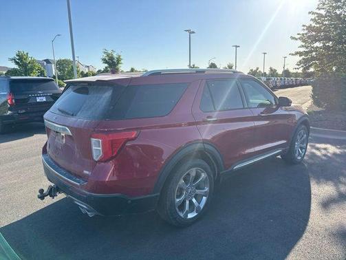 Red 2020 Ford Explorer Platinum