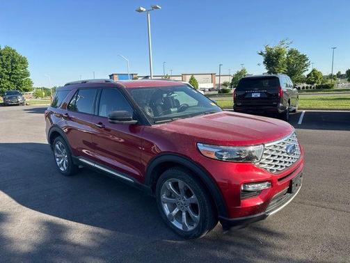 Red 2020 Ford Explorer Platinum