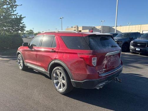 Red 2020 Ford Explorer Platinum