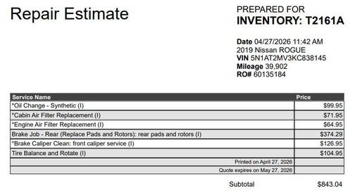Brilliant Silver Metallic 2019 Nissan Rogue SV