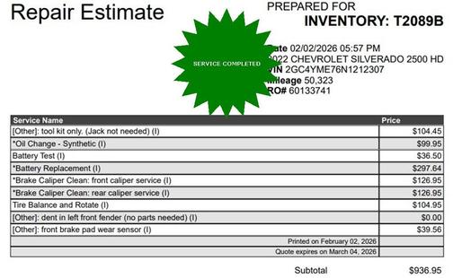 2022 Chevrolet Silverado 2500 Custom