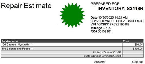 2025 Chevrolet Silverado 1500 LT