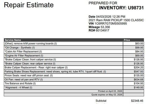 2021 RAM 1500 Classic Warlock Quad Cab 4x4 6'4' Box