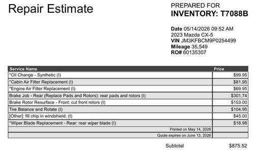 Machine Gray Metallic 2023 Mazda CX-5 2.5 S Preferred Package