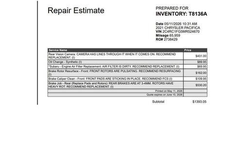 Maximum Steel Metallic Clearcoat 2021 Chrysler Pacifica Touring
