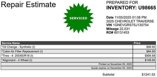 2025 Chevrolet Traverse LT