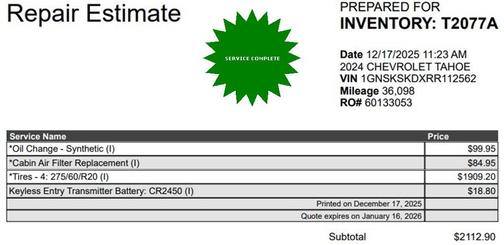 2024 Chevrolet Tahoe Premier