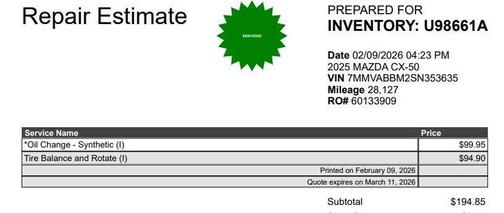 2025 Mazda CX-50 2.5 S Preferred Package