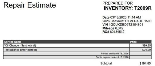 2026 Chevrolet Silverado 1500 LT