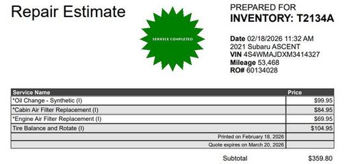 2021 Subaru Ascent Limited 8-Passenger