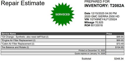 2020 GMC Sierra 2500 SLT