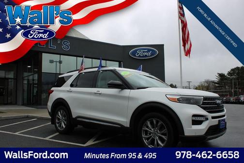 Star White Metallic Tri-Coat 2023 Ford Explorer XLT
