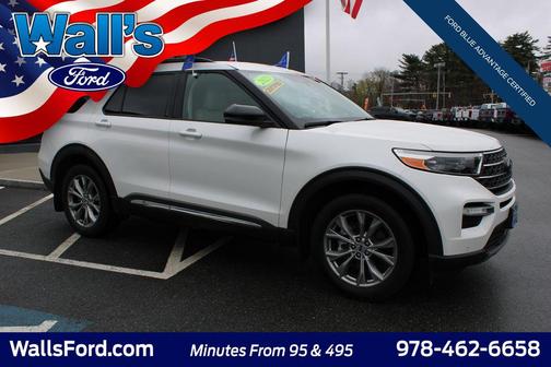 Star White Metallic Tri-Coat 2023 Ford Explorer XLT