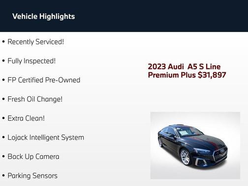 Mythos Black Metallic 2023 Audi A5 Sportback 45 S Line Premium Plus