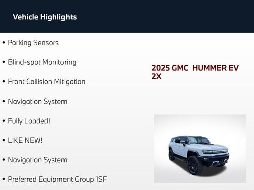 Interstellar White 2025 GMC HUMMER EV SUV 2X
