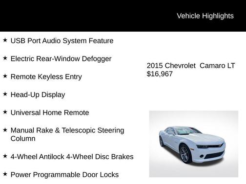 2015 Chevrolet Camaro 2LT