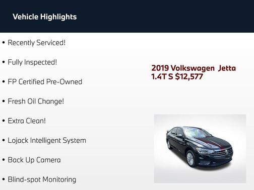 Black Uni 2019 Volkswagen Jetta 1.4T S