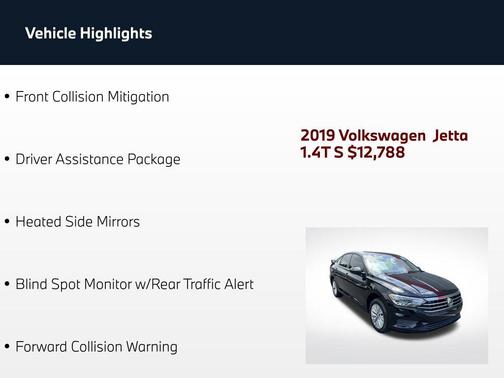 Black Uni 2019 Volkswagen Jetta 1.4T S