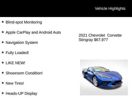 2021 Chevrolet Corvette Stingray w/3LT