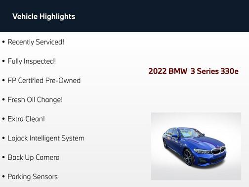 Phytonic Blue Metallic 2022 BMW 330e 330e iPerformance