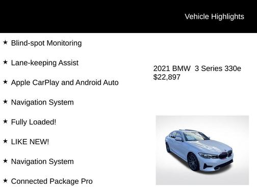 2021 BMW 330e 330e iPerformance