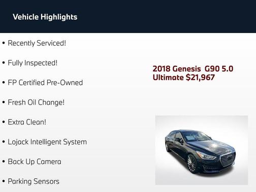 Victoria Black 2018 Genesis G90 5.0 Ultimate