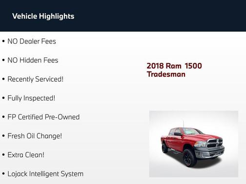 Flame Red Clearcoat 2018 RAM 1500 Tradesman
