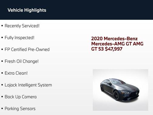 Graphite Gray Metallic 2020 Mercedes-Benz AMG GT 53 4-Door