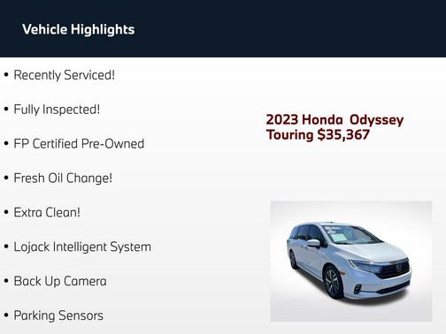 Platinum White Pearl 2023 Honda Odyssey Touring