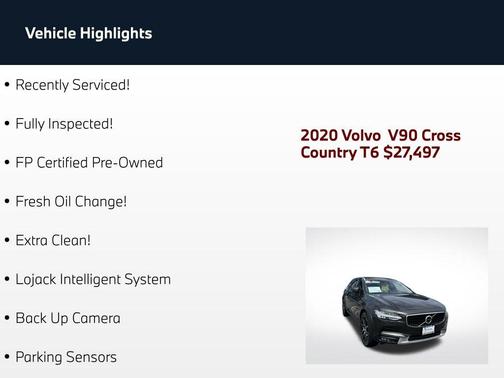 Gray 2020 Volvo V90 Cross Country T6