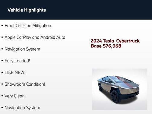 Stainless Steel 2024 Tesla Cybertruck All-Wheel Drive
