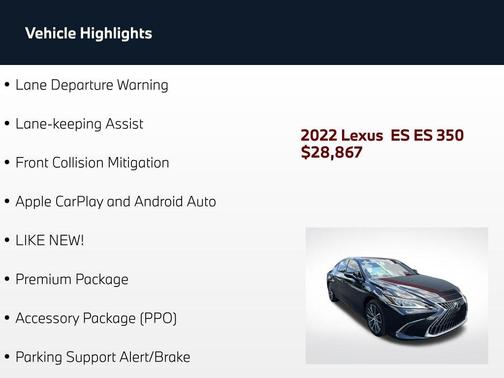 Caviar 2022 Lexus ES 350 Base