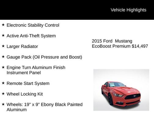 2015 Ford Mustang EcoBoost Premium