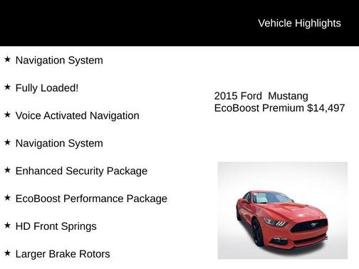 2015 Ford Mustang EcoBoost Premium