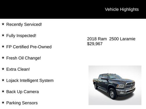 2018 RAM 2500 Laramie Crew Cab 4x4 6'4' Box