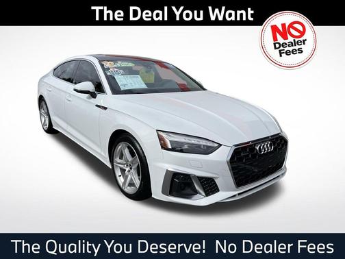 Glacier White Metallic 2022 Audi A5 Sportback 45 S Line Prestige