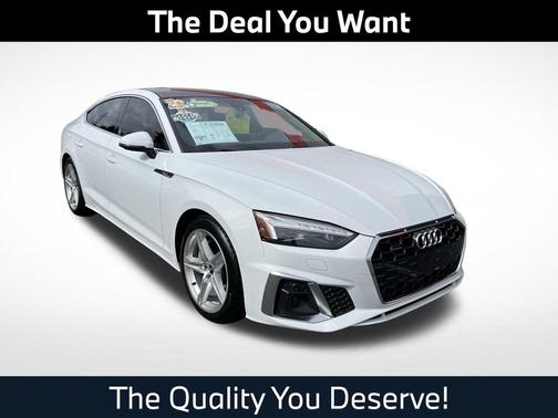 Glacier White Metallic 2022 Audi A5 Sportback 45 S Line Prestige