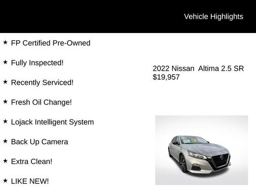 2022 Nissan Altima SR FWD