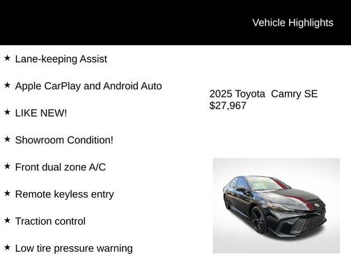 2025 Toyota Camry SE
