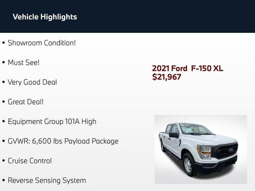 Oxford White 2021 Ford F-150 XL
