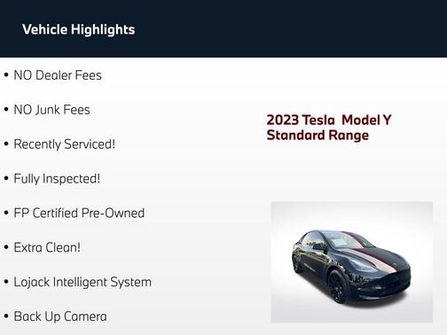 Solid Black 2023 Tesla Model Y Standard Range