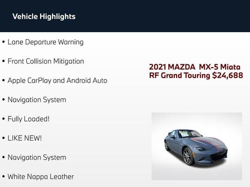 Polymetal Gray 2021 Mazda MX-5 Miata RF Grand Touring