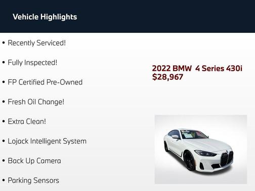 Alpine White 2022 BMW 430 Gran Coupe i