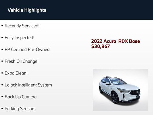 Platinum White Pearl 2022 Acura RDX A-Spec Package