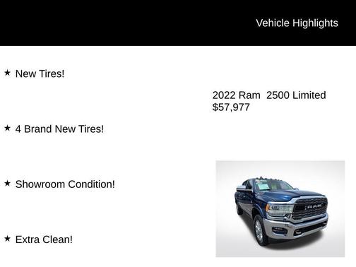 2022 RAM 2500 Limited Mega Cab 4x4 6'4' Box