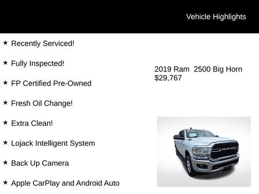 2019 RAM 2500 Big Horn Crew Cab 4x4 6'4' Box