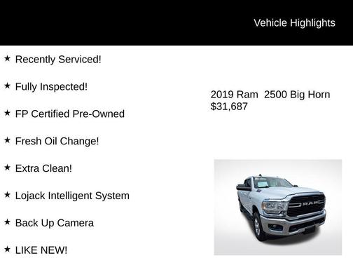 2019 RAM 2500 Big Horn Crew Cab 4x4 6'4' Box