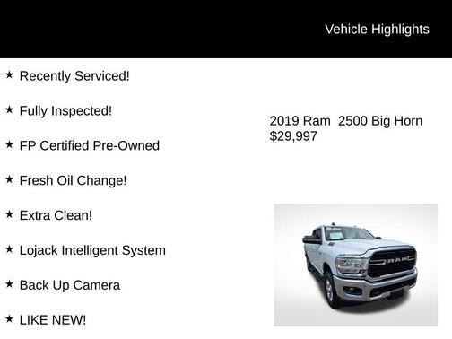 2019 RAM 2500 Big Horn Crew Cab 4x4 6'4' Box
