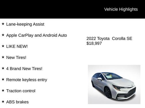 2022 Toyota Corolla SE