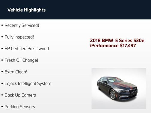 Dark Graphite 2018 BMW 530e iPerformance